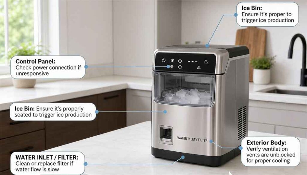Countertop Ice Maker Is Not Making Ice